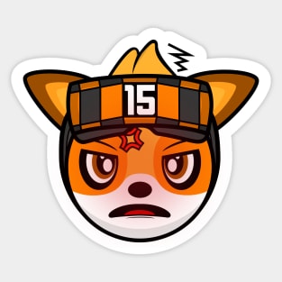 Angry Gamer Fox Strattzr Sticker